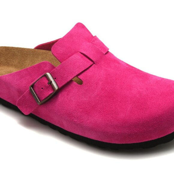 Birkenstock Boston Suede Leather Soft Footbed Clog - Picture 3 of 5